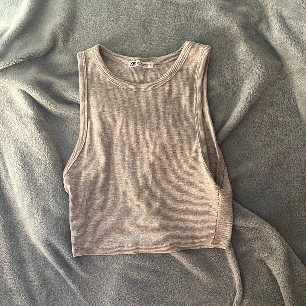 Zara Grey Basic Top